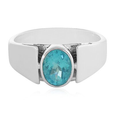 Blauer Apatit-Silberring