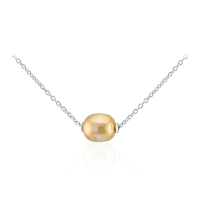 Goldene Kabira-Südseeperlen-Silbercollier (TPC)