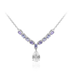 Weißer Topas-Silbercollier