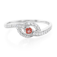 Padparadscha-Saphir-Silberring