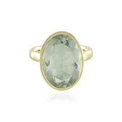 Grüner Amethyst-Silberring