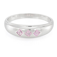 Pinkfarbener Ceylon-Saphir-Silberring