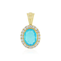 Äthiopischer Blauer Opal-Silberanhänger