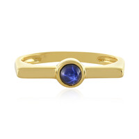 Blauer Stern-Saphir-Silberring