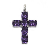 Bolivianischer Amethyst-Silberanhänger