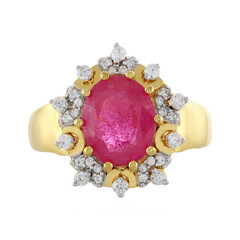 Pinkfarbener Madagaskar-Saphir-Silberring