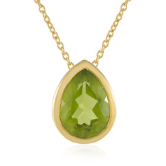 Peridot-Silberhalskette
