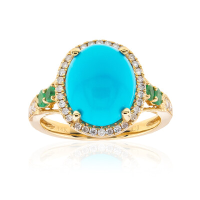 Sleeping Beauty-Türkis-Goldring (CIRARI)