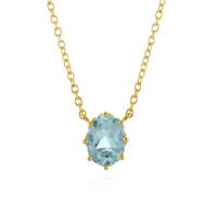 Himmelblauer Topas-Silbercollier