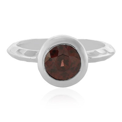 Pinkfarbener Zirkon-Silberring (MONOSONO COLLECTION)