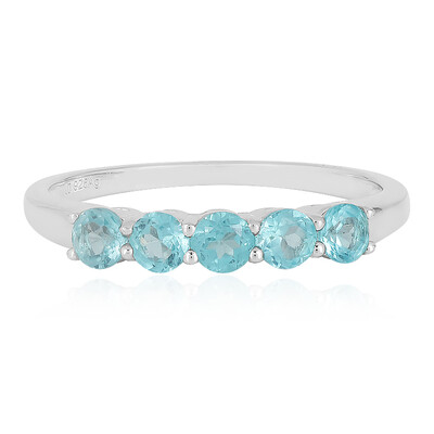 Blauer Apatit-Silberring