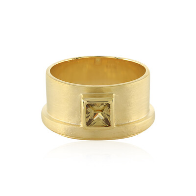 Gelber Zirkon-Silberring (MONOSONO COLLECTION)