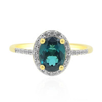 Brasilianischer Indigolith-Goldring