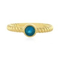 Neonblauer Apatit-Silberring