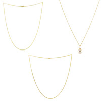 Set aus 3 Silberhalsketten