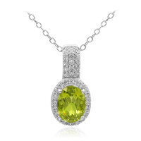 Peridot-Silberhalskette