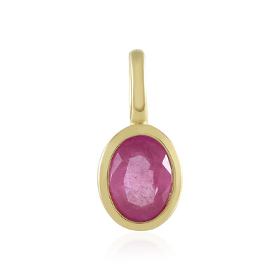 Pinkfarbener Madagaskar-Saphir-Silberanhänger