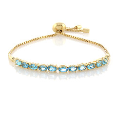 Schweizblauer Topas-Silberarmband