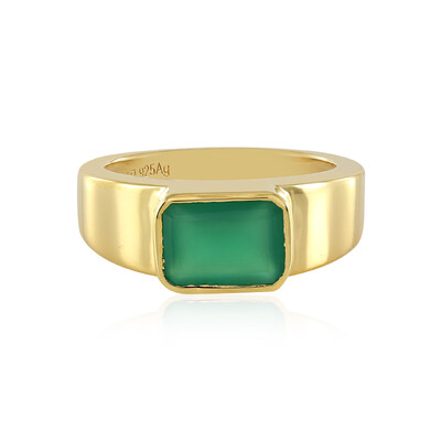 Grüner Onyx-Silberring