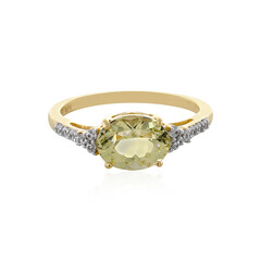 Kanariengelber Kunzit-Goldring
