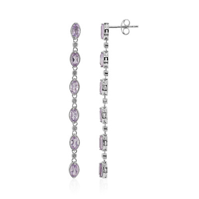 Bolivianischer Amethyst-Silberohrringe