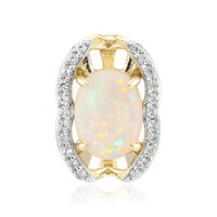 Brasilianischer Weißer Opal-Goldanhänger