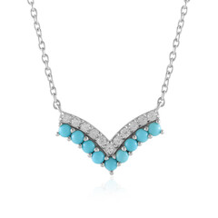 Sleeping Beauty-Türkis-Silbercollier