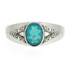 Karibikblauer Opal-Silberring