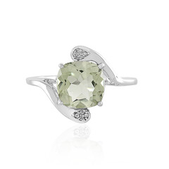 Grüner Amethyst-Silberring