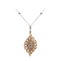 Pinkfarbener I1 Diamant-Goldhalskette (CIRARI)