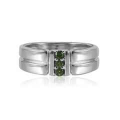 Grüner I1 Diamant-Silberring