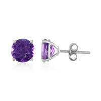 Sambia-Amethyst-Silberohrringe