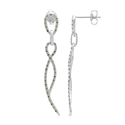 Fancy-Diamant-Silberohrringe