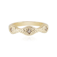 I2 Schokoladen-Diamant-Silberring