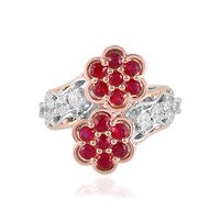 Tansania-Rubin-Silberring (Gems en Vogue)