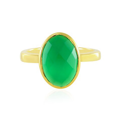 Grüner Onyx-Silberring