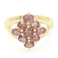 Nicht erhitzter Padparadscha-Saphir-Goldring (AMAYANI)