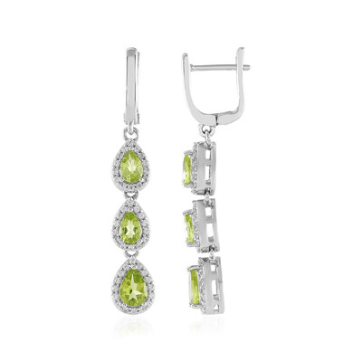 Peridot-Silberohrringe