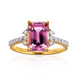 Pinkfarbener Diaspor-Goldring (AMAYANI)