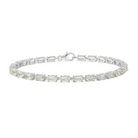 Grüner Amethyst-Silberarmband