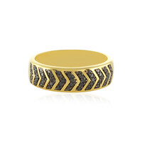 Schwarzer Diamant-Silberring
