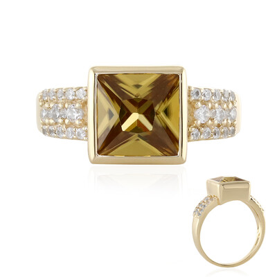 Gelber Zirkon-Goldring (Adela Gold)