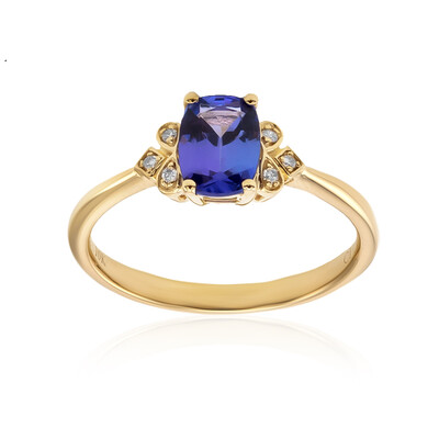 AAA-Tansanit-Goldring