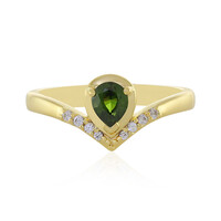 Grüner Ceylon-Zirkon-Silberring