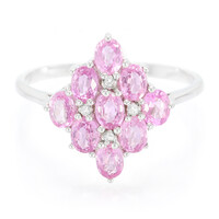 Pinkfarbener Ceylon-Saphir-Silberring