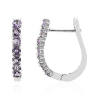Bolivianischer Amethyst-Silberohrringe