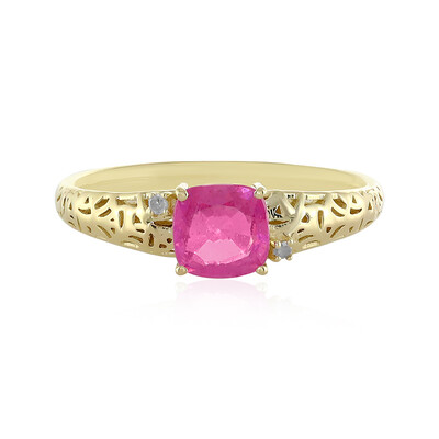Pinkfarbener Madagaskar-Saphir-Goldring (Ornaments by de Melo)