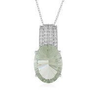 Grüner Amethyst-Silberhalskette