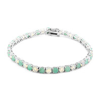 Edelstein-Silberarmband