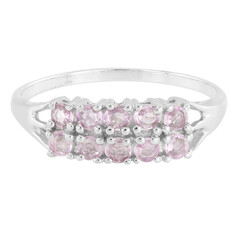 Pinkfarbener Saphir-Silberring